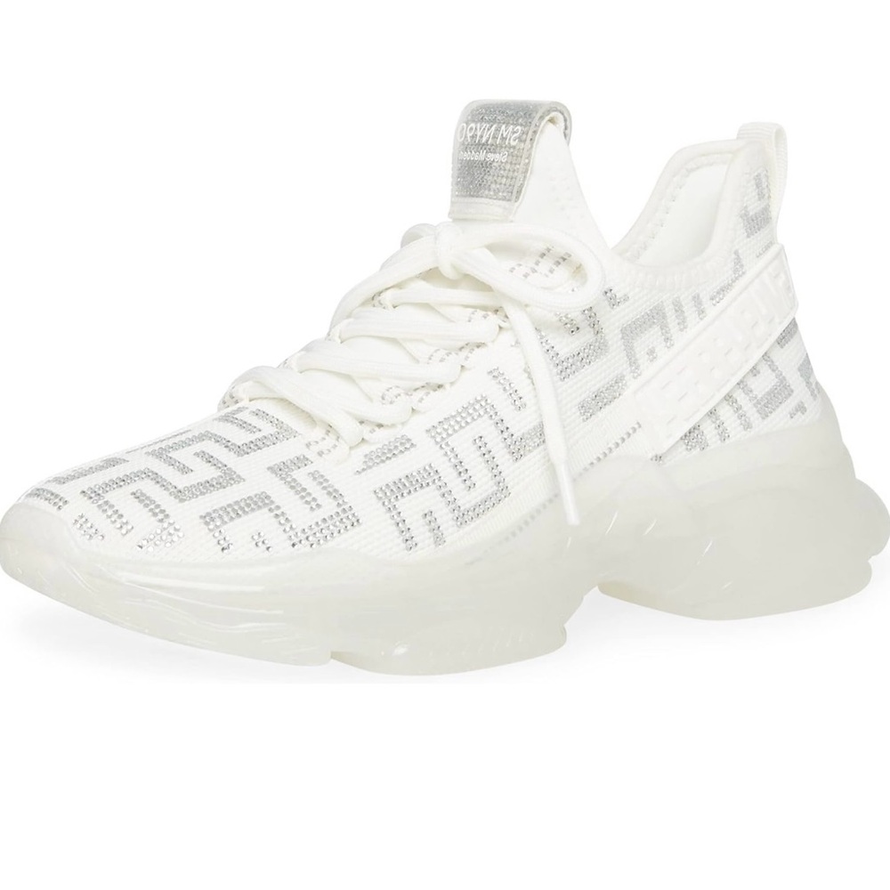 Steve Madden Maxima women’s sneaker in a size 10M in a color white/silver